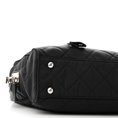 Prada Nylon Tessuto Impuntu Quilted Shoulder Bag Black 9 of 10