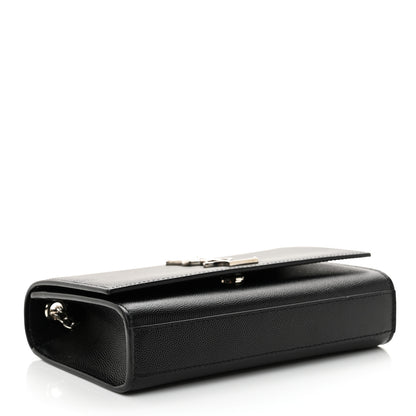 Saint Laurent Grain De Poudre Small Monogram Kate Satchel Black 4 of 10