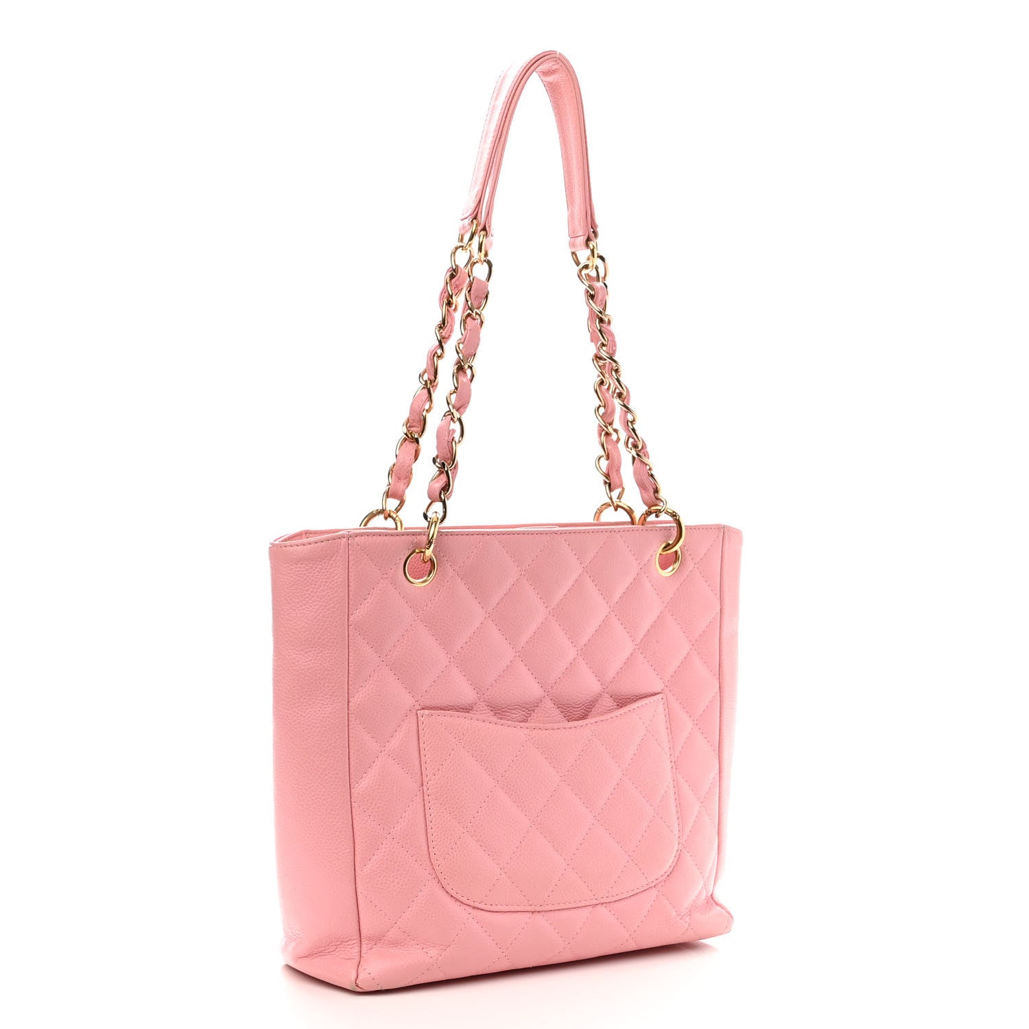 Chanel Caviar Quilted Petit Shopping Tote PST Pink 3 of 10