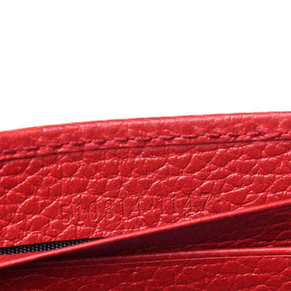 Gucci Dollar Calfskin Interlocking G Chain Wallet Red 7 of 11