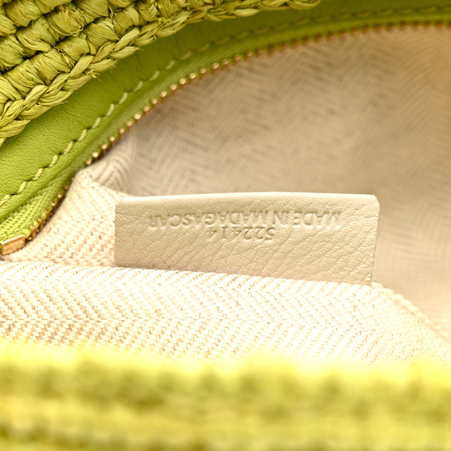 Loewe Raffia Mini Slit Tote Bag Meadow Green 7 of 11