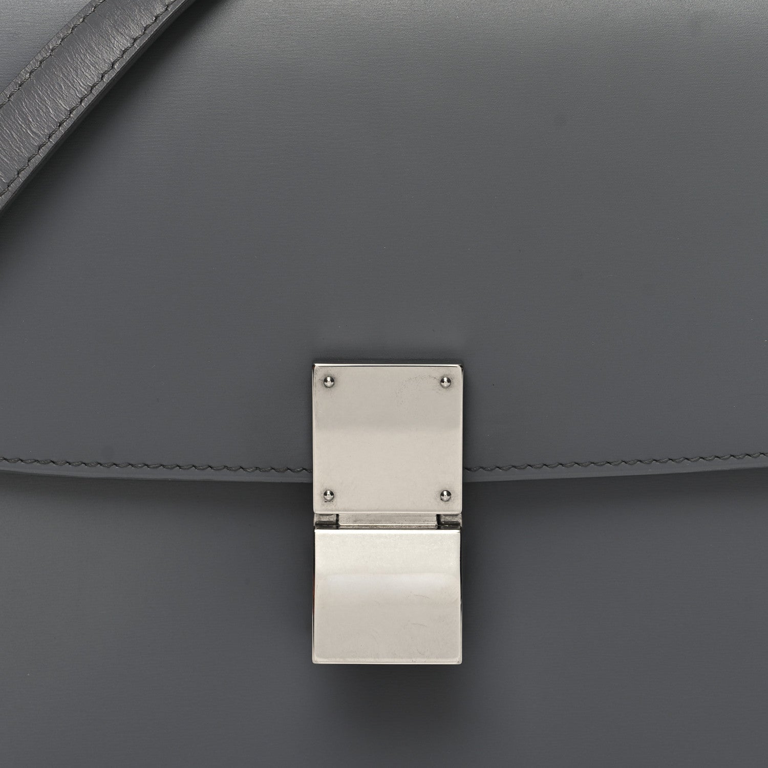 Celine Box Calfskin Medium Classic Box Flap Bag Light Charcoal 9 of 11