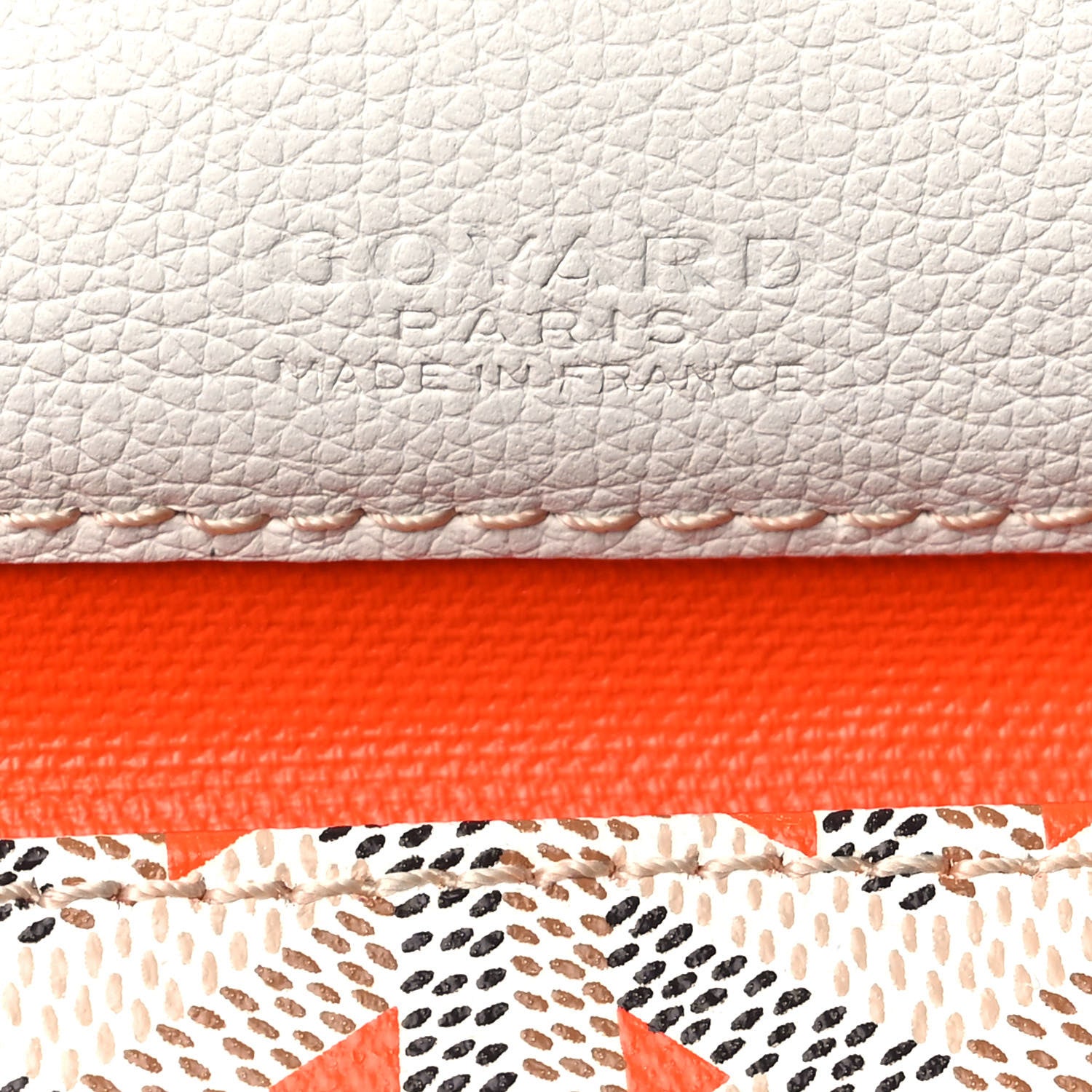 Goyard Goyardine Saint Louis Claire Voie GM White Orange 7 of 14
