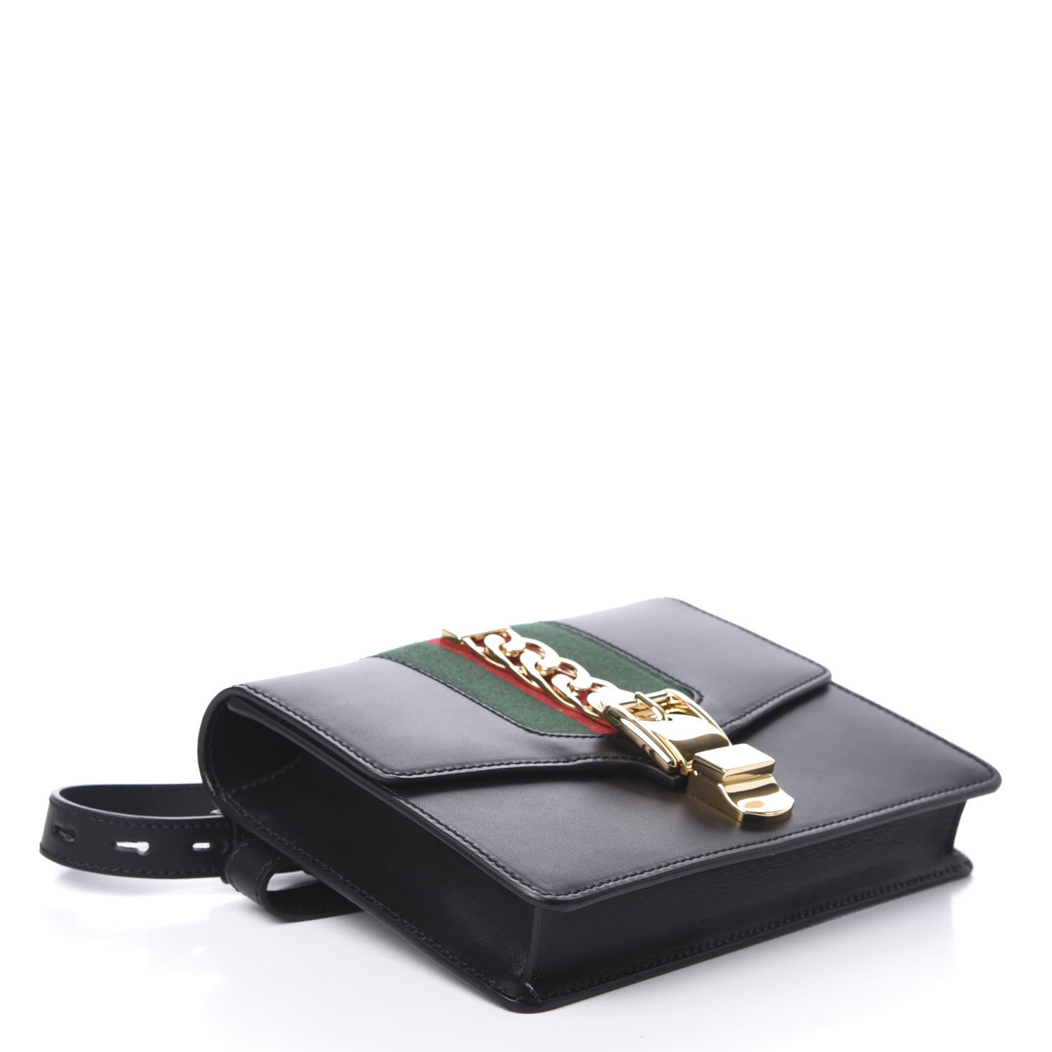 Gucci Calfskin Sylvie Belt Bag 95 34 Black 4 of 8