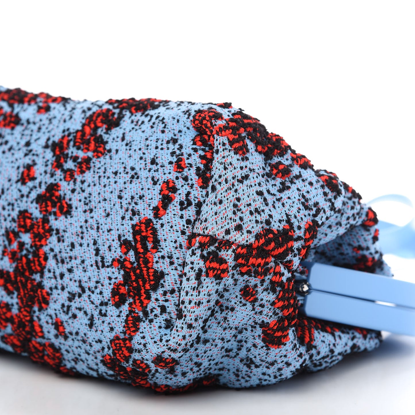 Textured Fabric Medium The Point Triangle Bag Red Blue