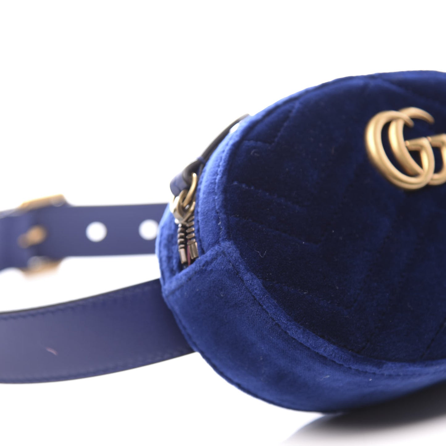 Velvet Matelasse GG Marmont Belt Bag 75 30 Cobalt Blue