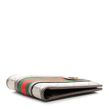 Gucci GG Supreme Monogram Web Mens Ophidia Bi-Fold Coin Wallet Beige New Acero 4 of 8