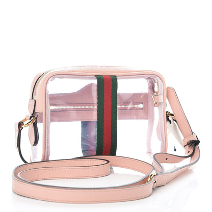 Gucci Vinyl Web Mini Ophidia Transparent Shoulder Bag Perfect Pink 3 of 10