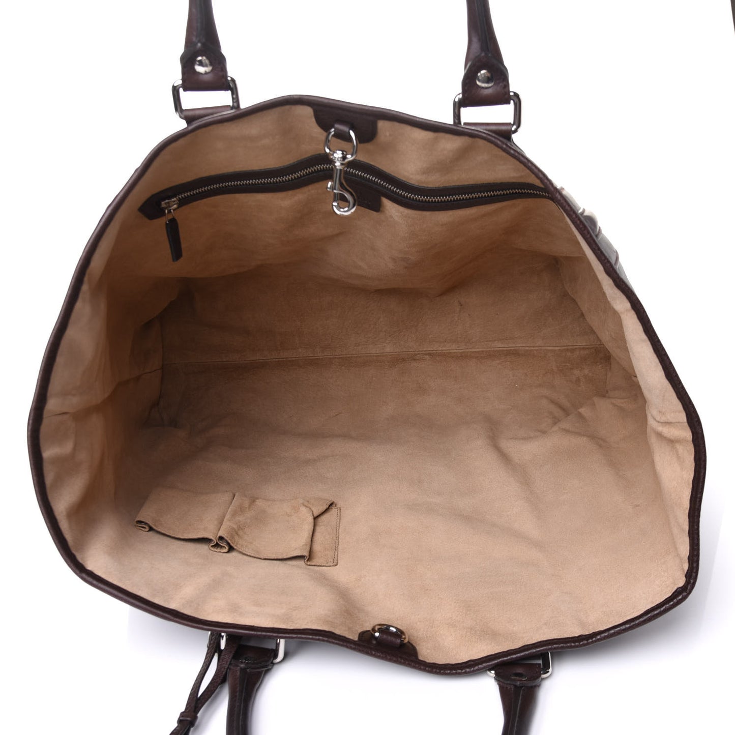 Calfskin Large Tote Brown