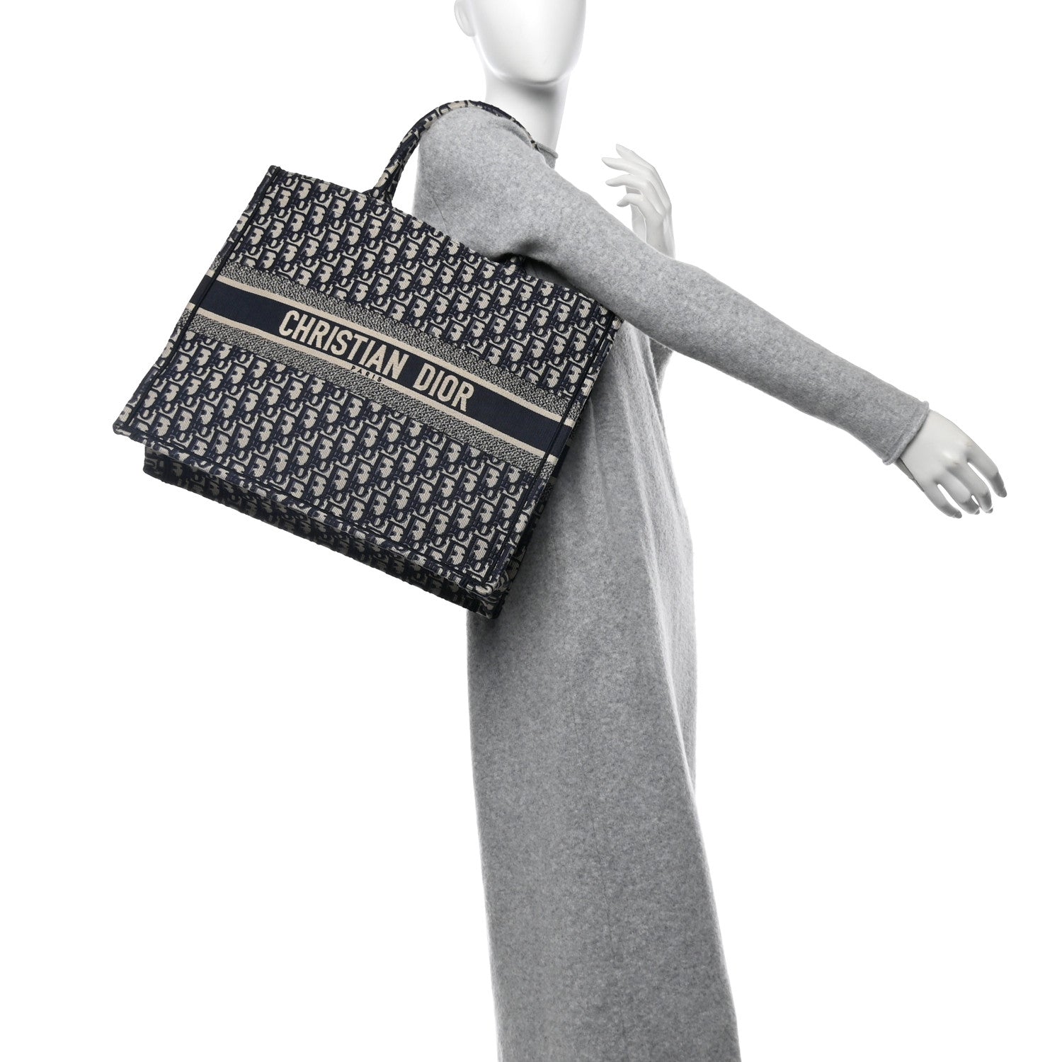 Christian Dior Oblique Large Book Tote Blue Multicolor 2 of 11