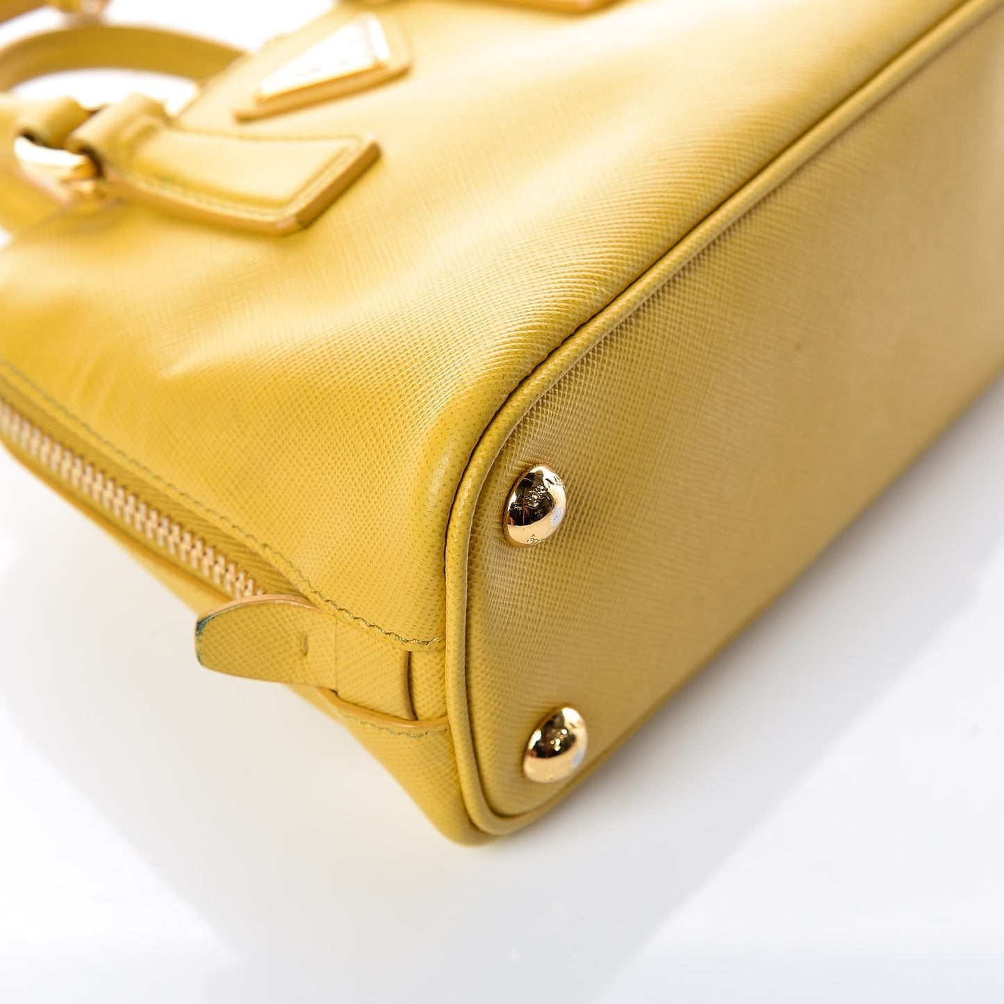Saffiano Lux Mini Promenade Tote Yellow