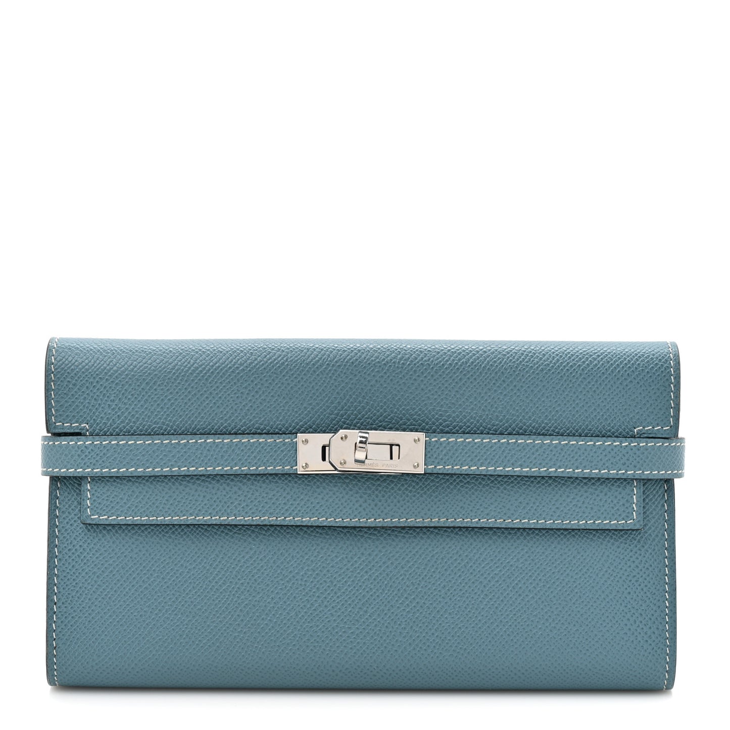 Epsom Kelly Longue Wallet Blue Jean