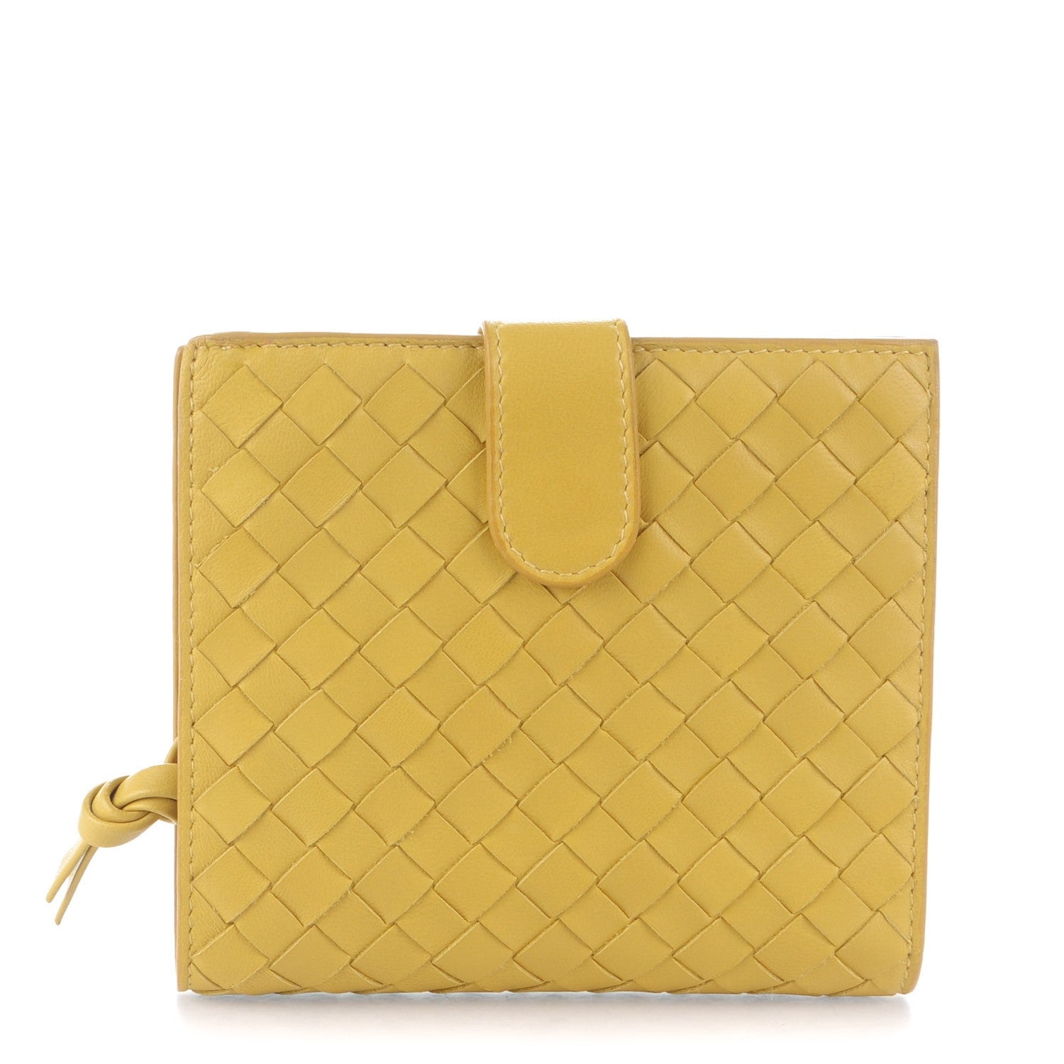 Bottega Veneta BOTTEGA VENETA Nappa Intrecciato French Flap Wallet Moutarde 1 of 8