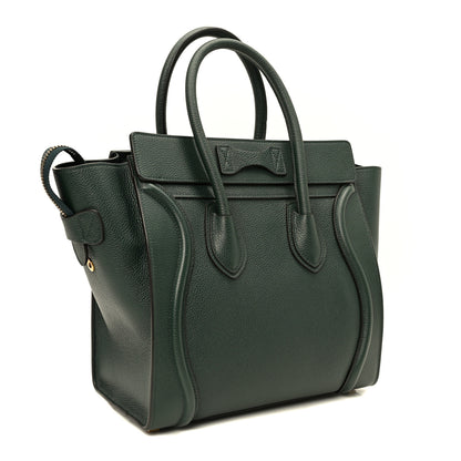 Celine Drummed Calfskin Nano Luggage Amazone 3 of 9