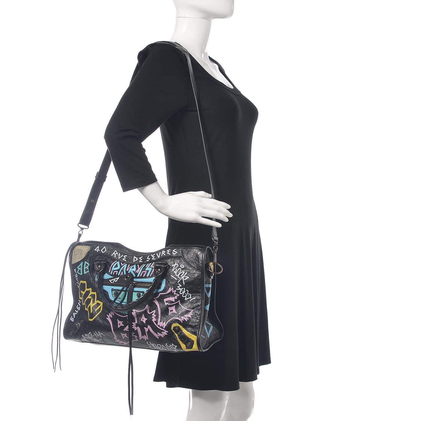 Agneau Graffiti All Over Classic Hardware City Black Multicolor