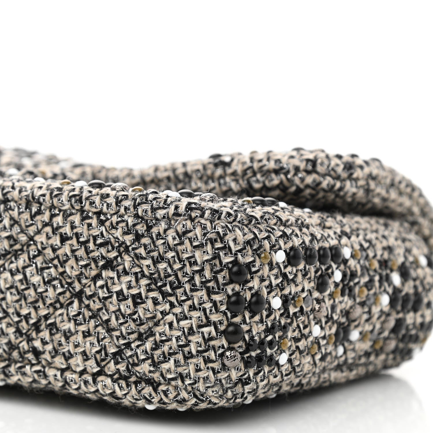 Chanel Crystal Tweed Quilted Medium Single Flap Black 10 of 15