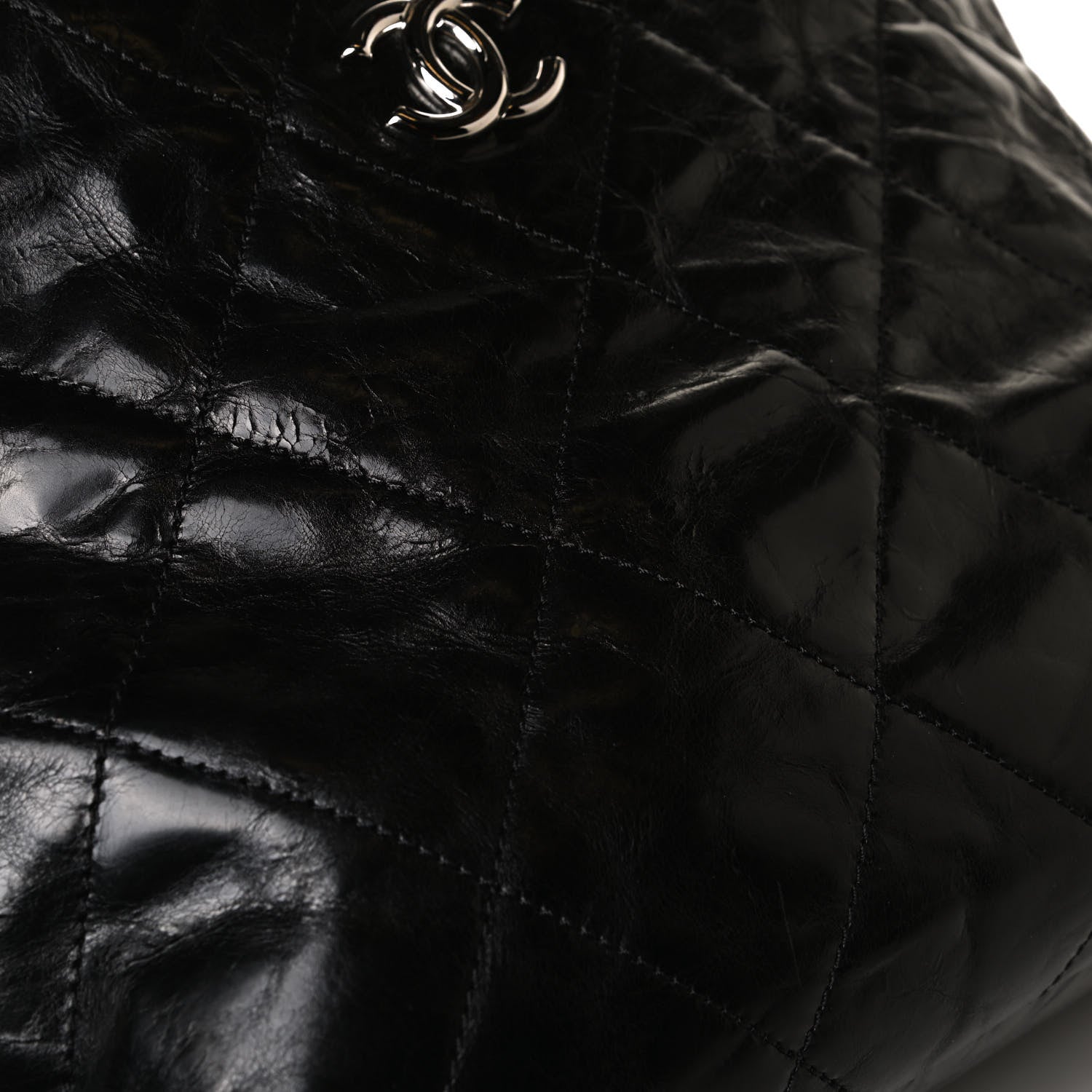 Chanel Glazed Calfskin Lambskin Portobello Tote Black 12 of 18