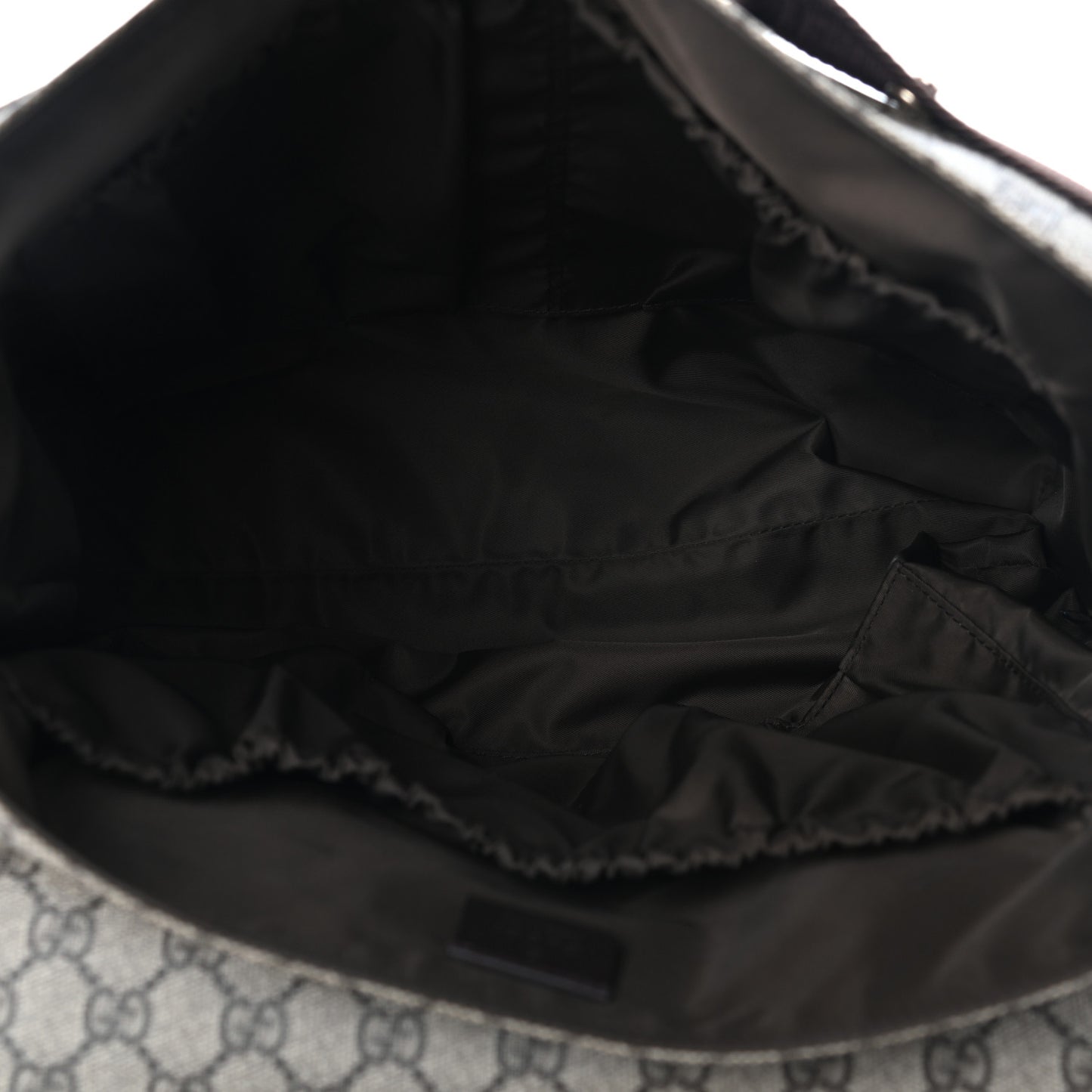 GG Supreme Monogram Selleria Calfskin Messenger Diaper Bag Beige Ebony Cocoa Dark Chocolate