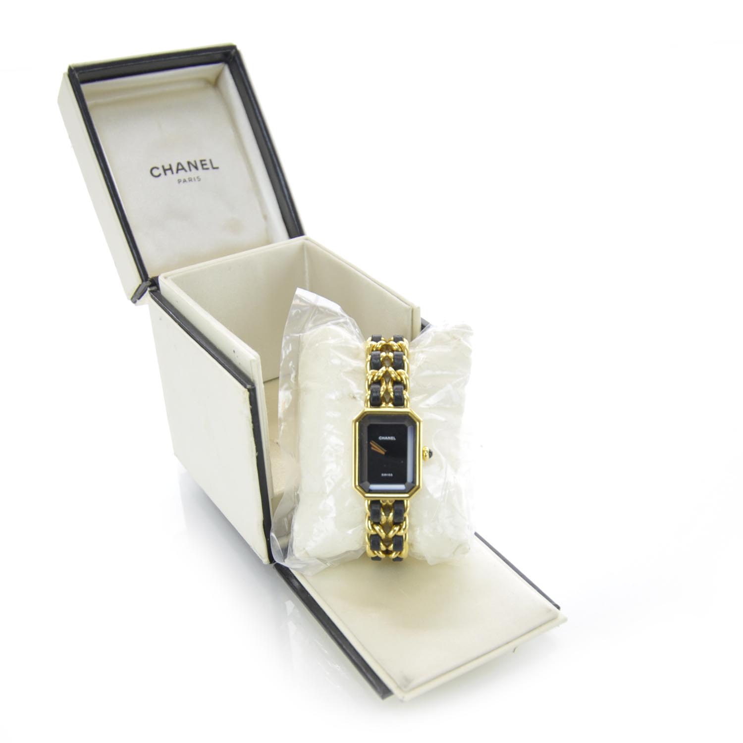 Chanel Stainless Steel Lambskin 20mm Chain Premiere Quartz Watch Gold M 6 of 8