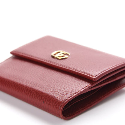 Gucci Dollar Calfskin Double G French Flap Wallet Hibiscus Red 6 of 8