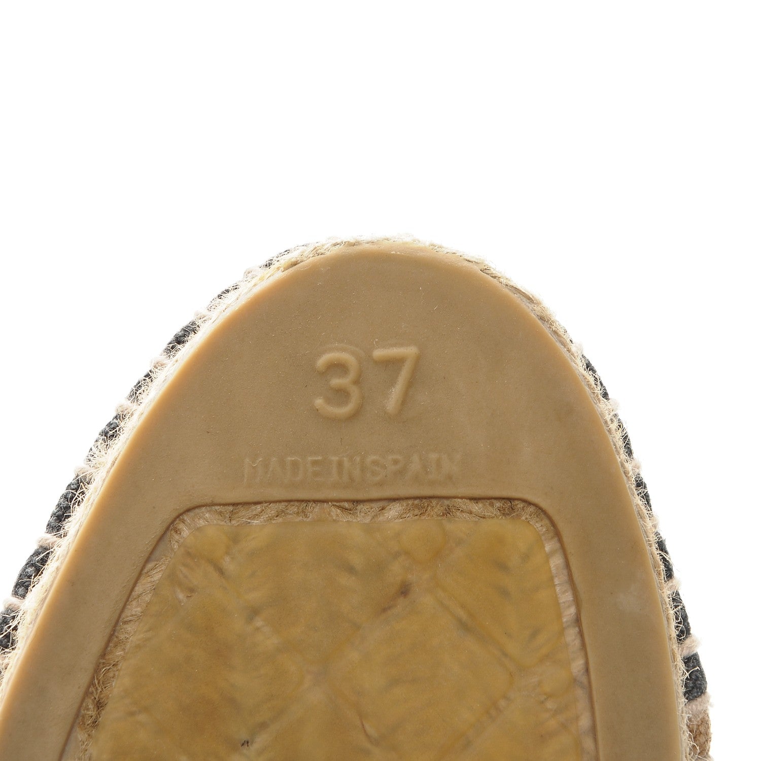 Chanel Canvas CC Espadrilles 37 Beige Black 7 of 8