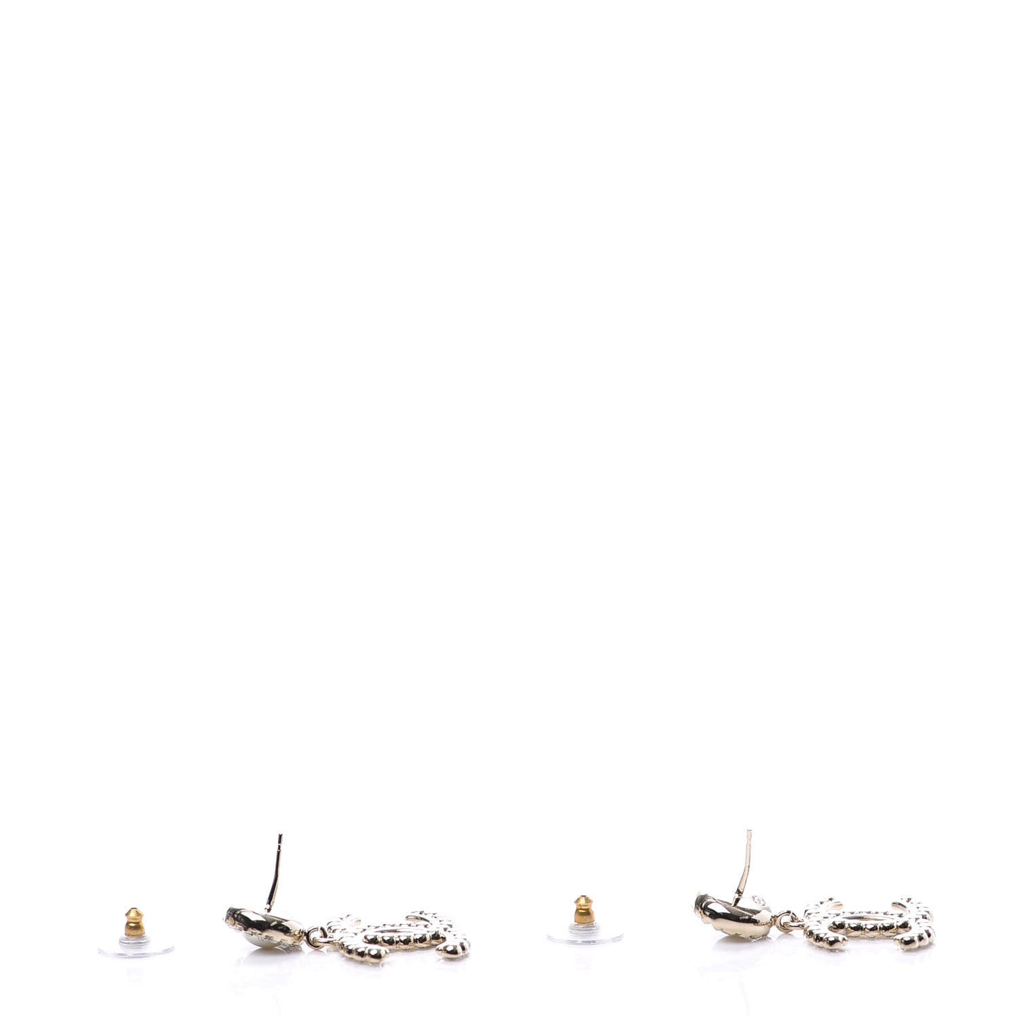 Crystal Pearl Bow-tiful CC Drop Earrings Gold