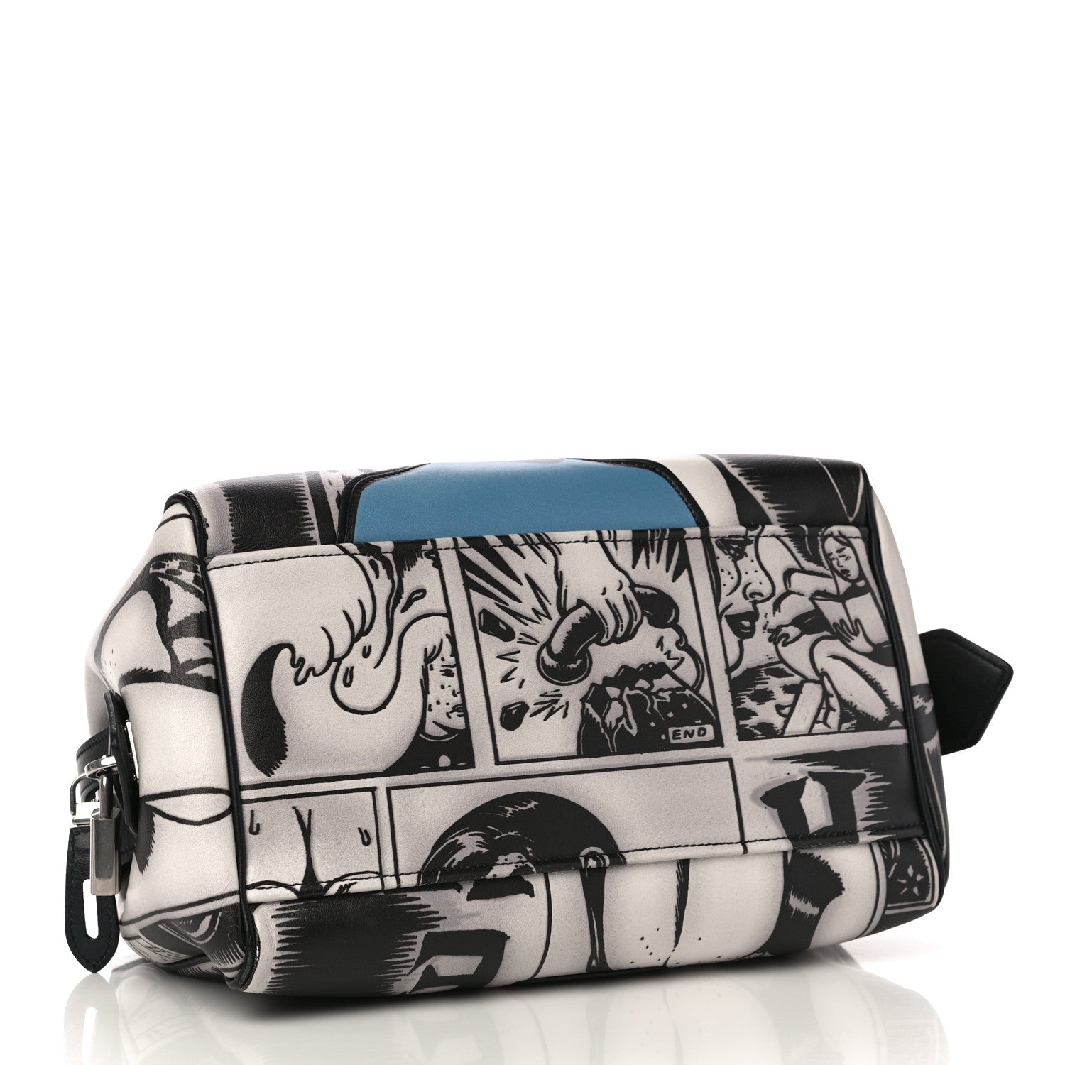 Prada Grace Lux Comic Print Bowler Bag Acciaio Mare 5 of 11