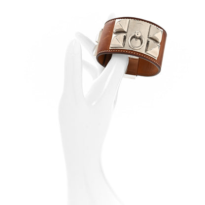 Hermes Barenia Collier De Chien CDC Bracelet S Fauve 2 of 6