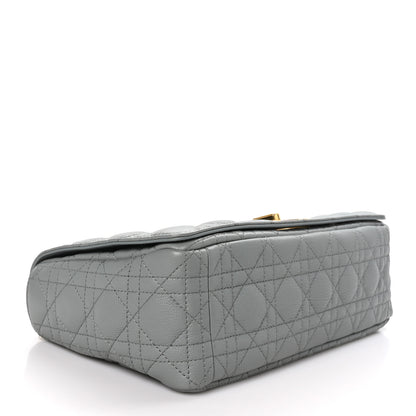 Christian Dior Grained Calfskin Cannage Large Caro Bag Grey Stone 4 of 12