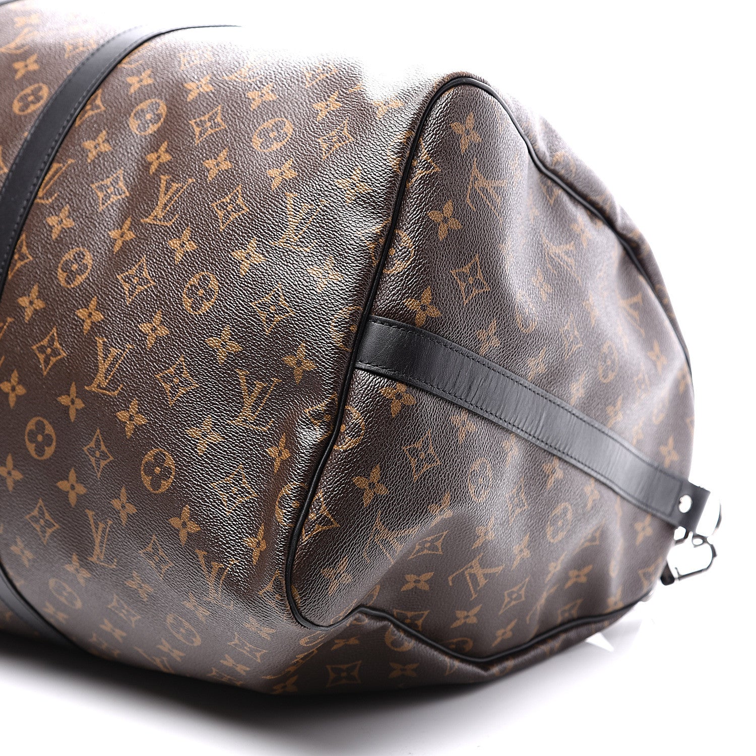 Louis Vuitton Monogram Macassar Keepall Bandouliere 55 7 of 14