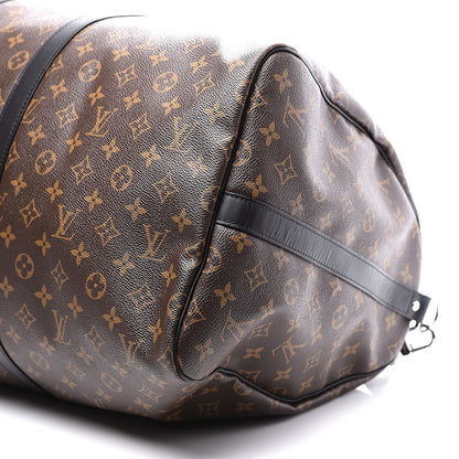 Louis Vuitton Monogram Macassar Keepall Bandouliere 55 7 of 14