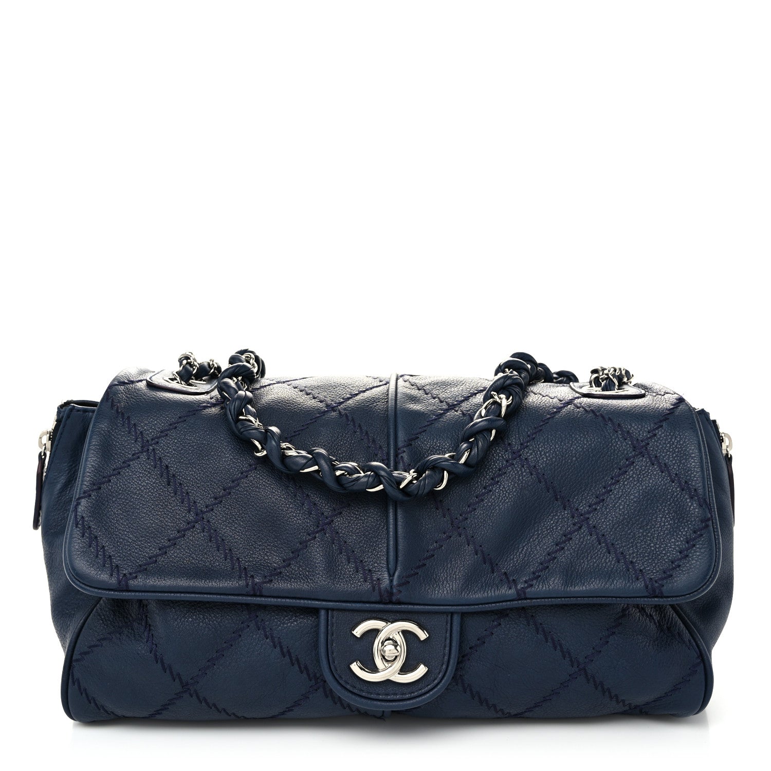 Chanel Calfskin Large Darjeeling Flap Blue 1 of 11