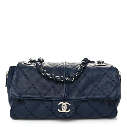 Chanel Calfskin Large Darjeeling Flap Blue 1 of 11