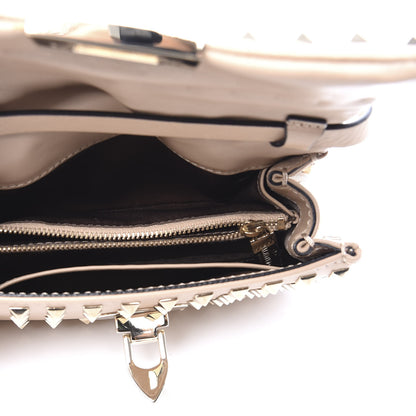 Valentino Garavani Vitello Mini Rockstud All Over Flap Saddle Crossbody Bag Rose Cannelle 4 of 11