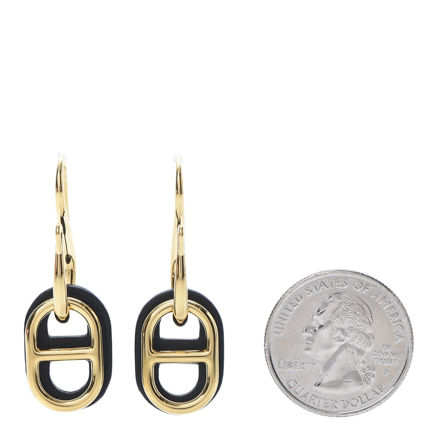 Hermes Swift O'Maillon Earrings Black 2 of 6