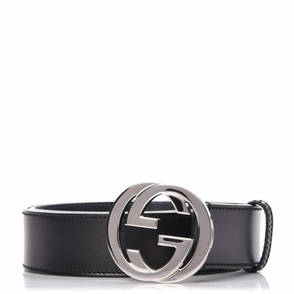 Gucci Calfskin Interlocking G 40mm Belt 85 34 Black 1 of 5