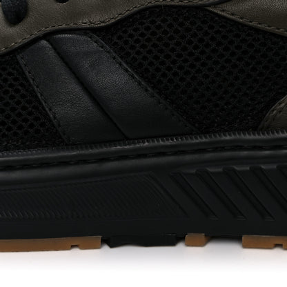 Bottega Veneta Calfskin Technical Mesh Speedster Sneakers 44 Black Khaki 12 of 13