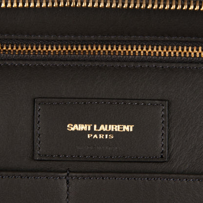Saint Laurent Smooth Calfskin Medium Cabas Monogram Grey 6 of 7