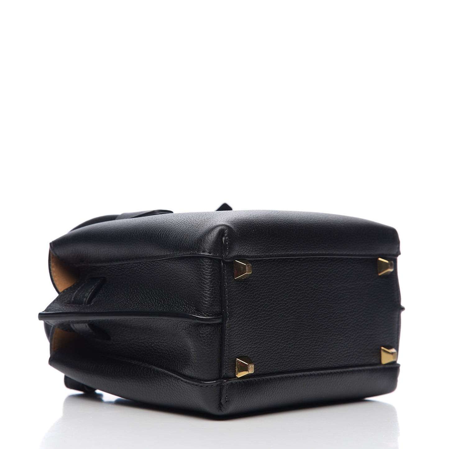 Grained Calfskin Mini Milla Tote Black