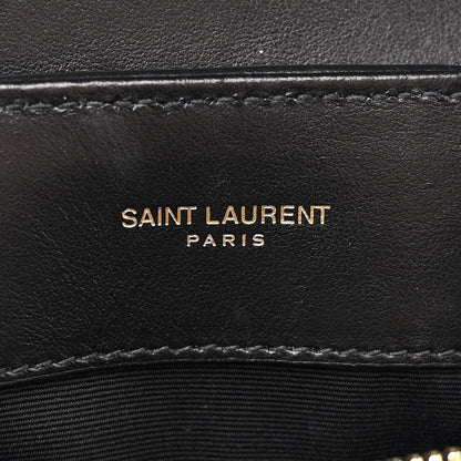 Saint Laurent Calfskin Y Quilted Monogram Small Loulou Chain Satchel Black 6 of 11
