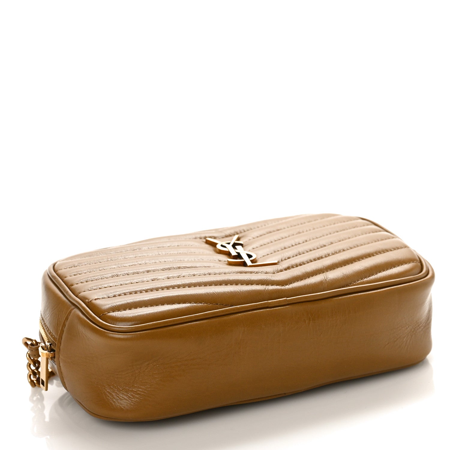 Saint Laurent Calfskin Matelasse Monogram Mini Lou Camera Bag Tabac Brown 4 of 8