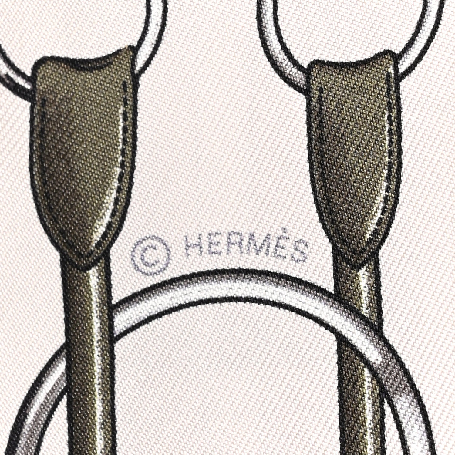 Hermes Silk Lambskin Jumping Fringed Twilly Creme Kaki Beige Dore 3 of 4