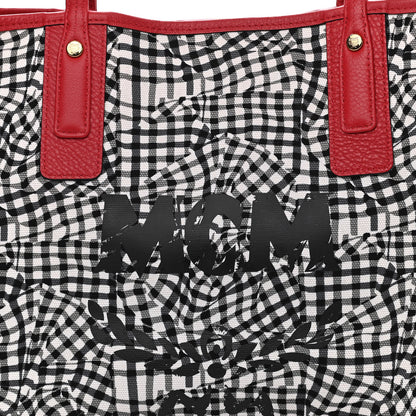 MCM Visetos Medium Liz Reversible Shopper Tote Ruby Red 11 of 16