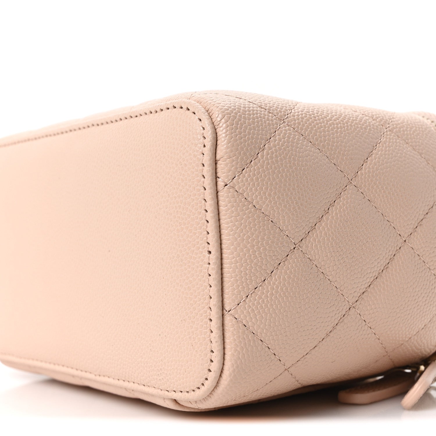 Chanel Caviar Quilted Small Vanity Case With Chain Light Beige 10 of 10