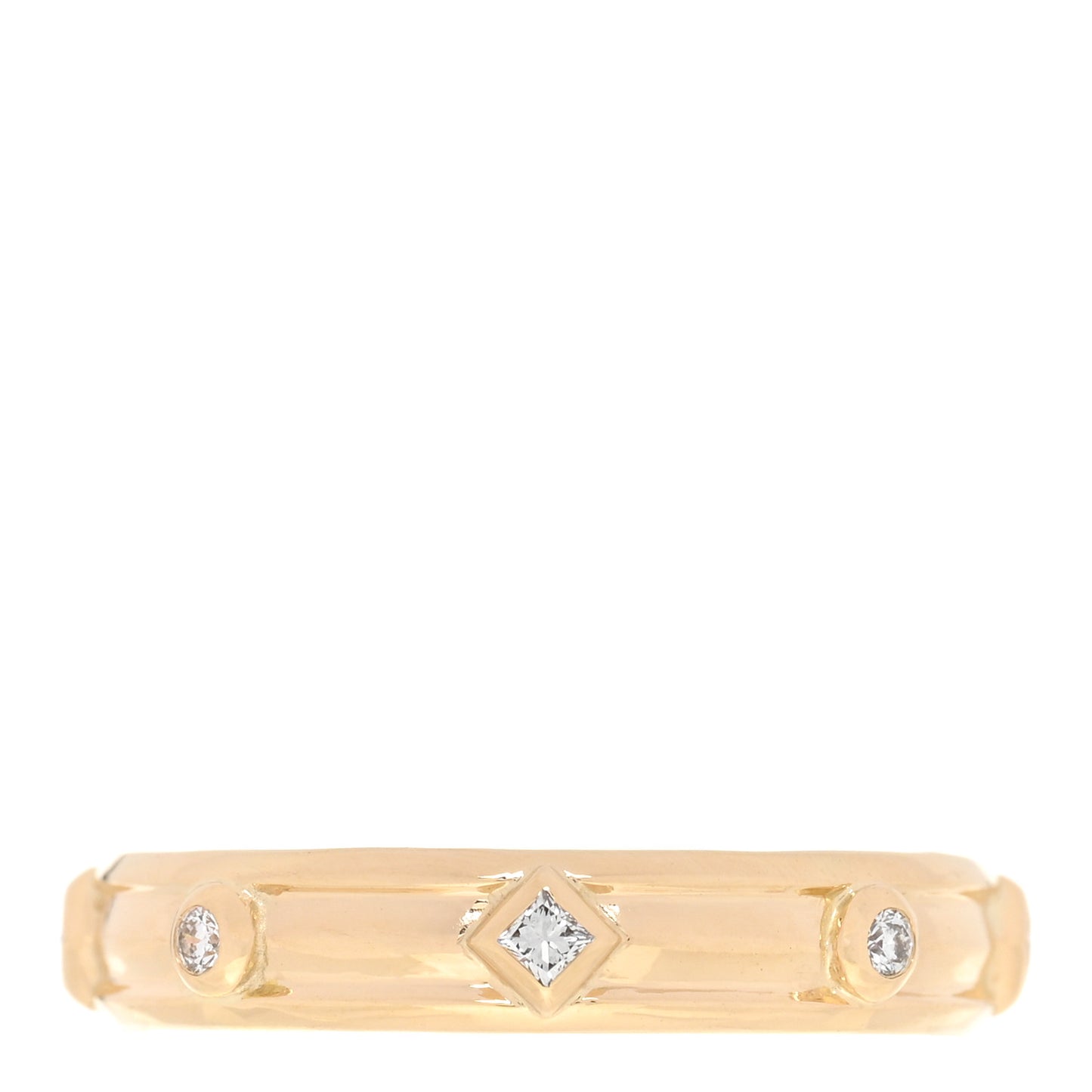 18K Yellow Gold Diamond Modern Renaissance Band Ring 53 6.25