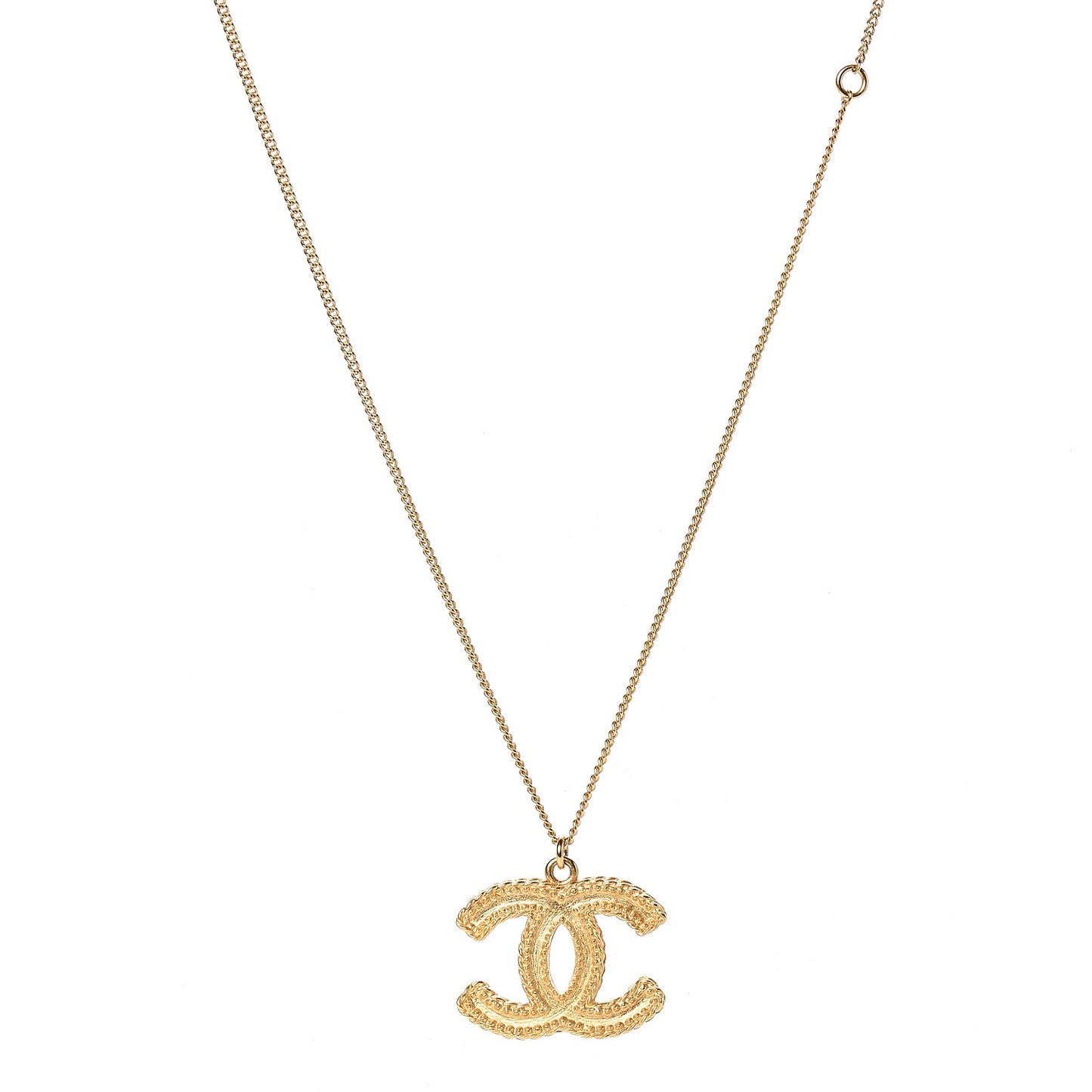 CC Chain Pendant Necklace Gold