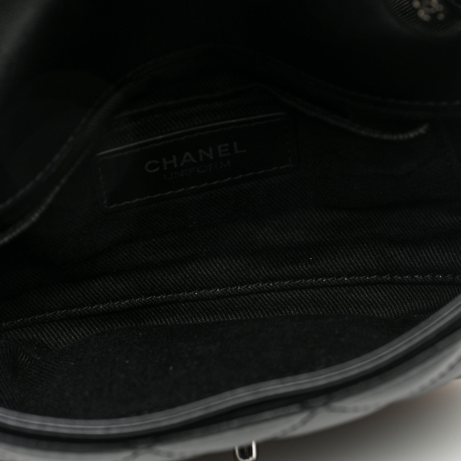 Chanel Calfskin Quilted CC Uniform Flap Belt Bag Black 5 of 10