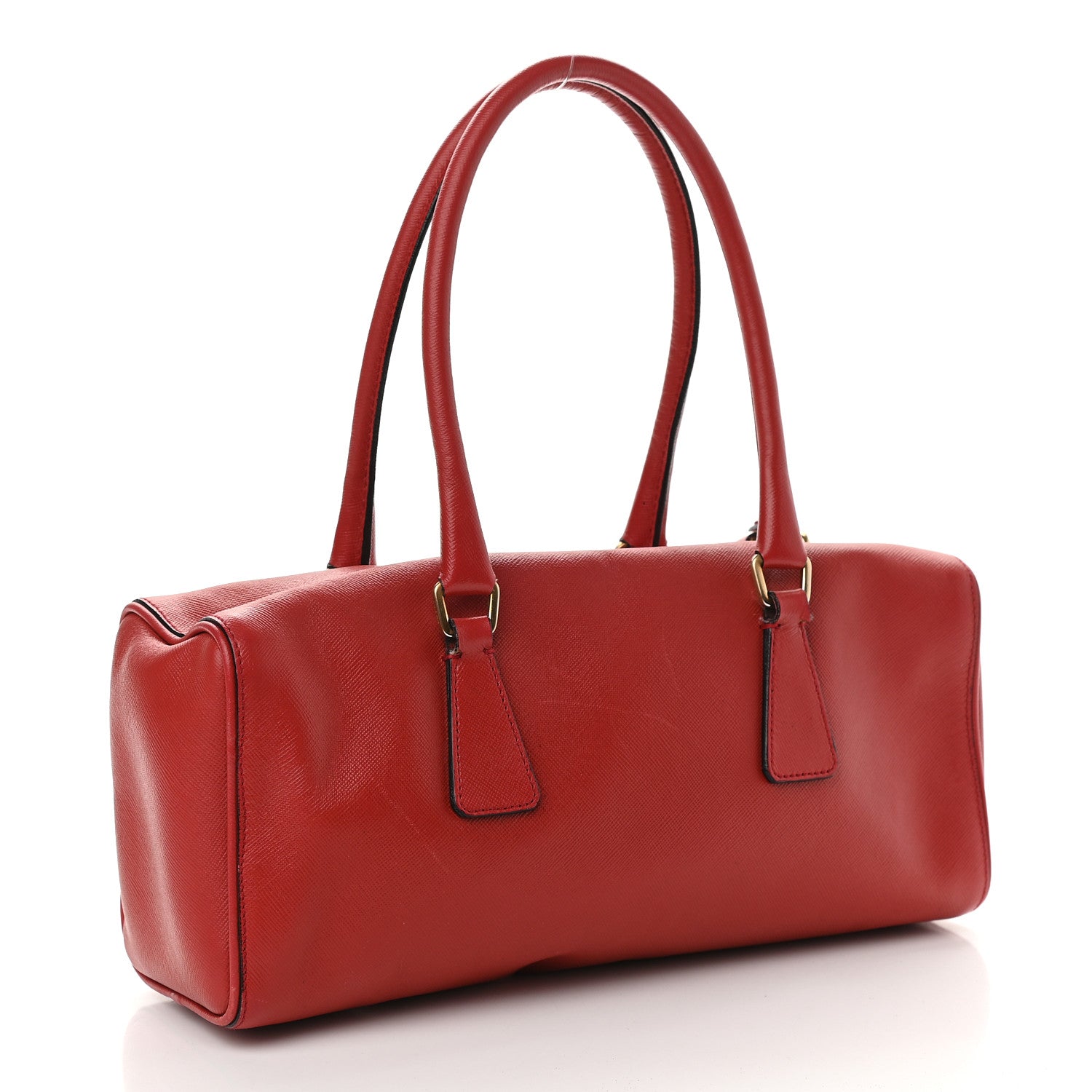 Prada Saffiano Bauletto Fuoco 3 of 11