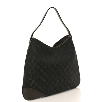 Gucci Monogram Medium New Britt Hobo Dark Brown 3 of 14