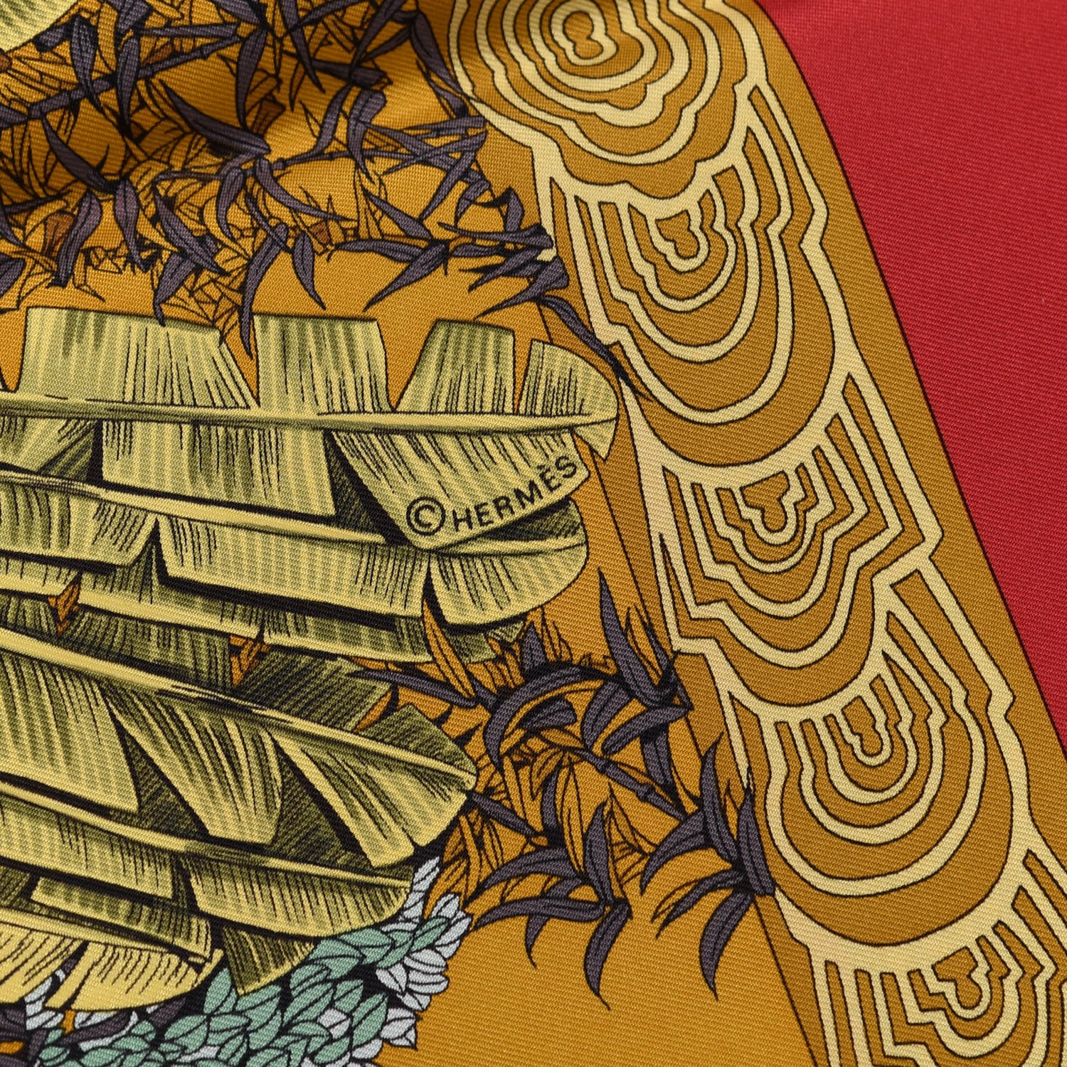 Hermes Silk Les Legendes de L'Arbre Scarf 90 4 of 4